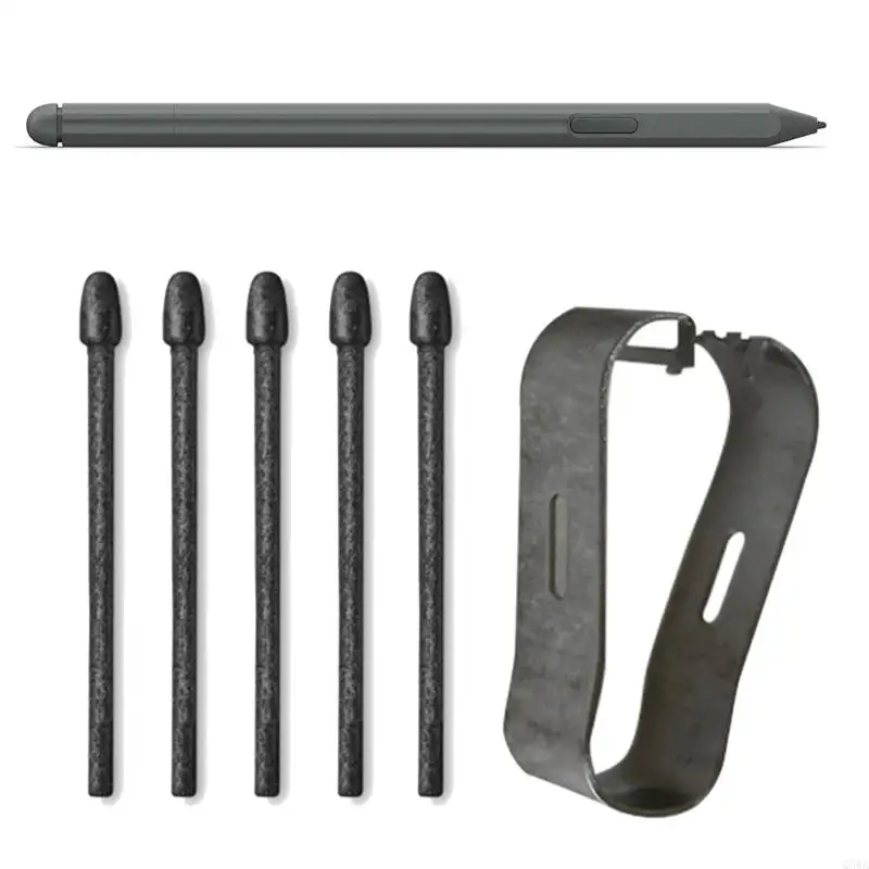 Q5WA 섬유 펜 펜트 스크라이브 쓰기 스타일러스 펜 디지털 태블릿 펜 팁 세트