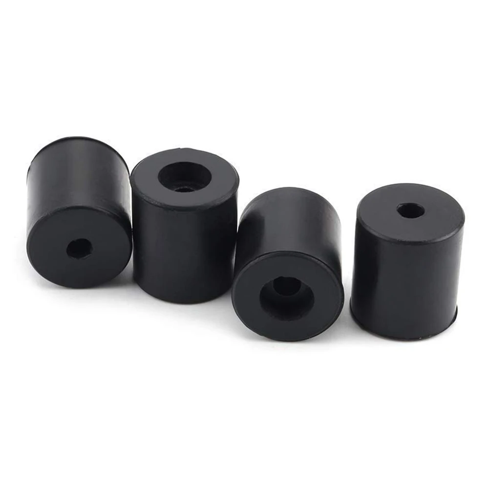 4 Pcs 3D Printer Heated Bed Silica Gel Column 16 mm Black Hot Bed Leveling Silica Gel Column for Ender-3/Anet