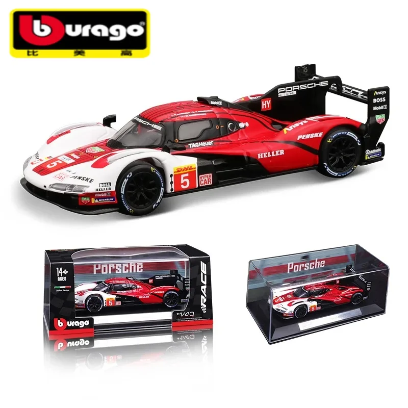 2024 New 24h Lemans Bburago 1:43 Bmw M Hybird V8 Lamborghini Sc63 Alloy Miniature Diecast Models Toy Model Car Kid Birthday Gift