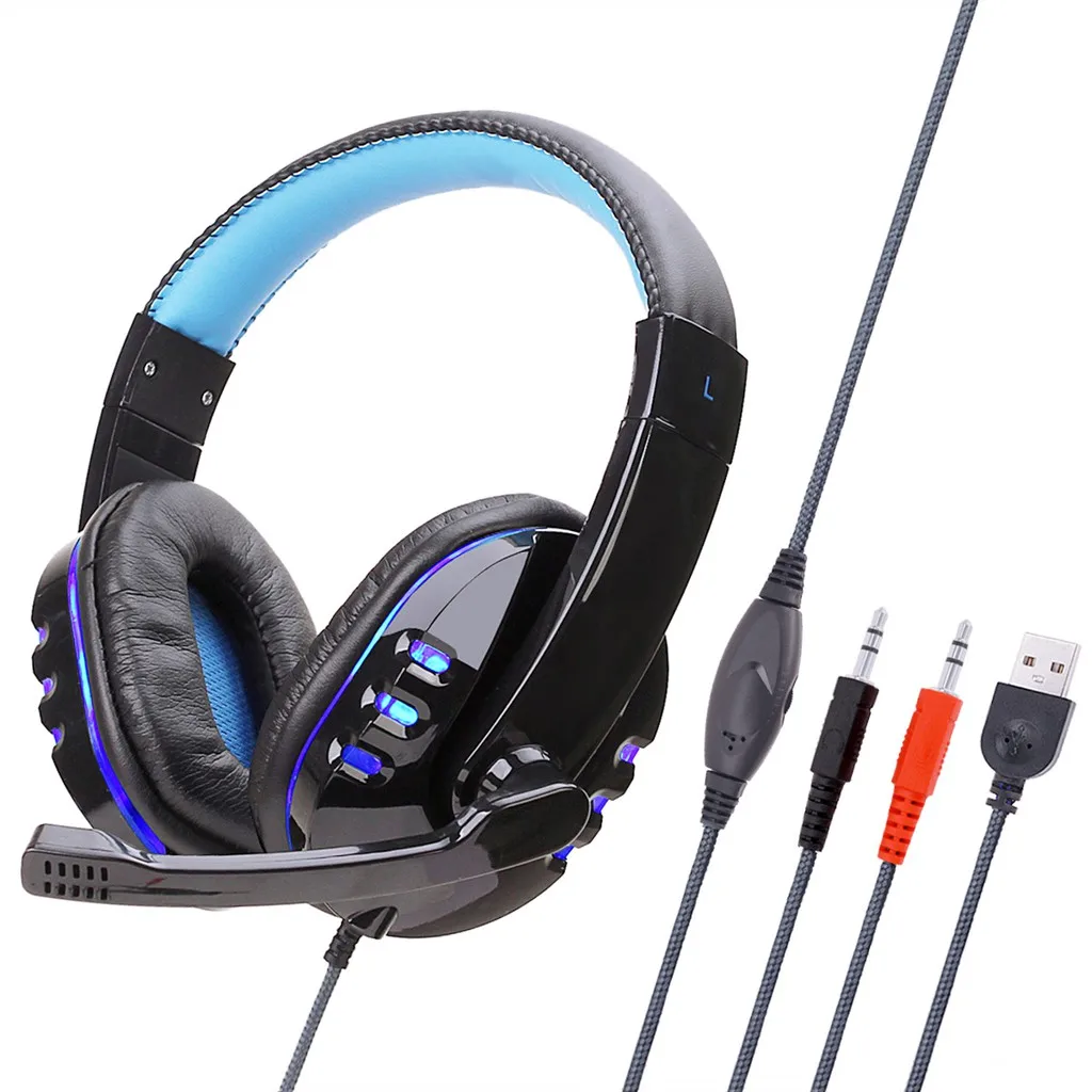 HEADSET GAMER SOYTO SY 733mv with LED. COR:AZUL