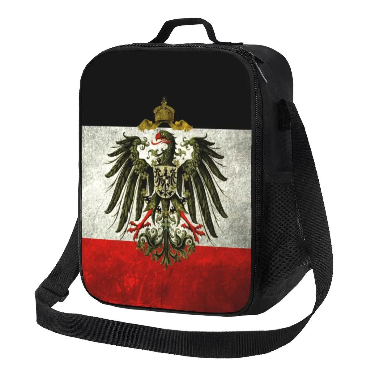 German Empire Flag Germany Insulated Lunch Tote Bag for Women Portable Cooler Thermal Food Lunch Box Outdoor Camping Travel