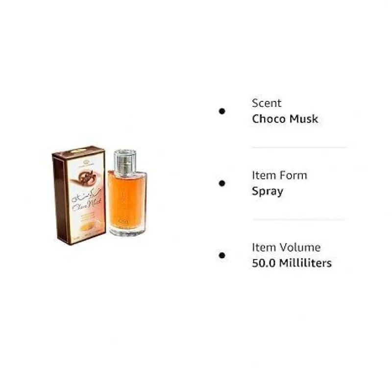 Al-Rehab Choco Musk Eau De Parfum Spray للنساء عطر عربي دبي كولونيا عطر فاخر تاج 50 مللي هدايا عطور