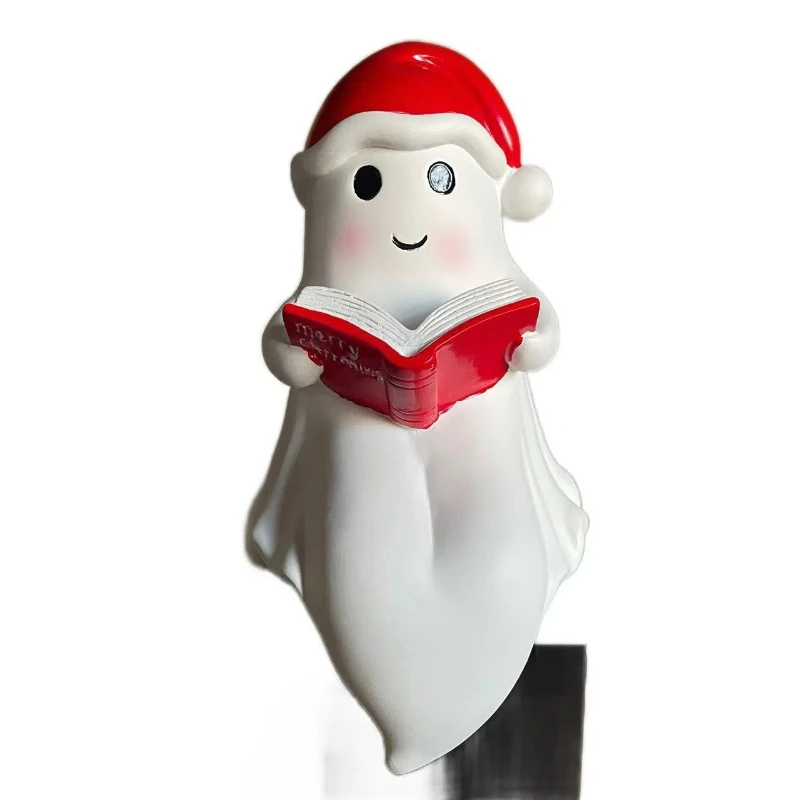 لطيف أشباح عيد الميلاد قراءة كتاب أضواء زينة عيد الميلاد عيد الميلاد الراتنج هالوين الحلي هدايا عيد الميلاد