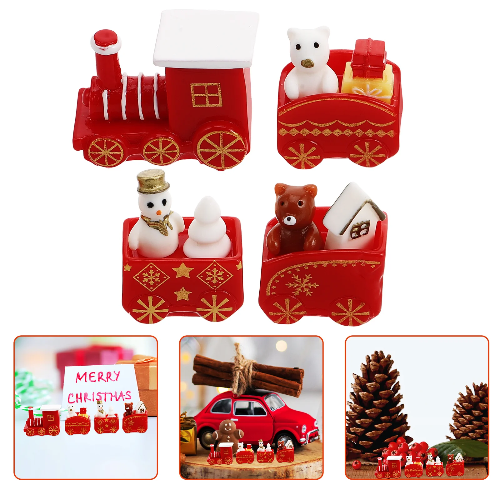 

10pcs Snowman Gift Box Mini Set Wooden Mini For Toddlers Diy Snow Globe Table Top Decoration Holiday Party Favors Train Wood