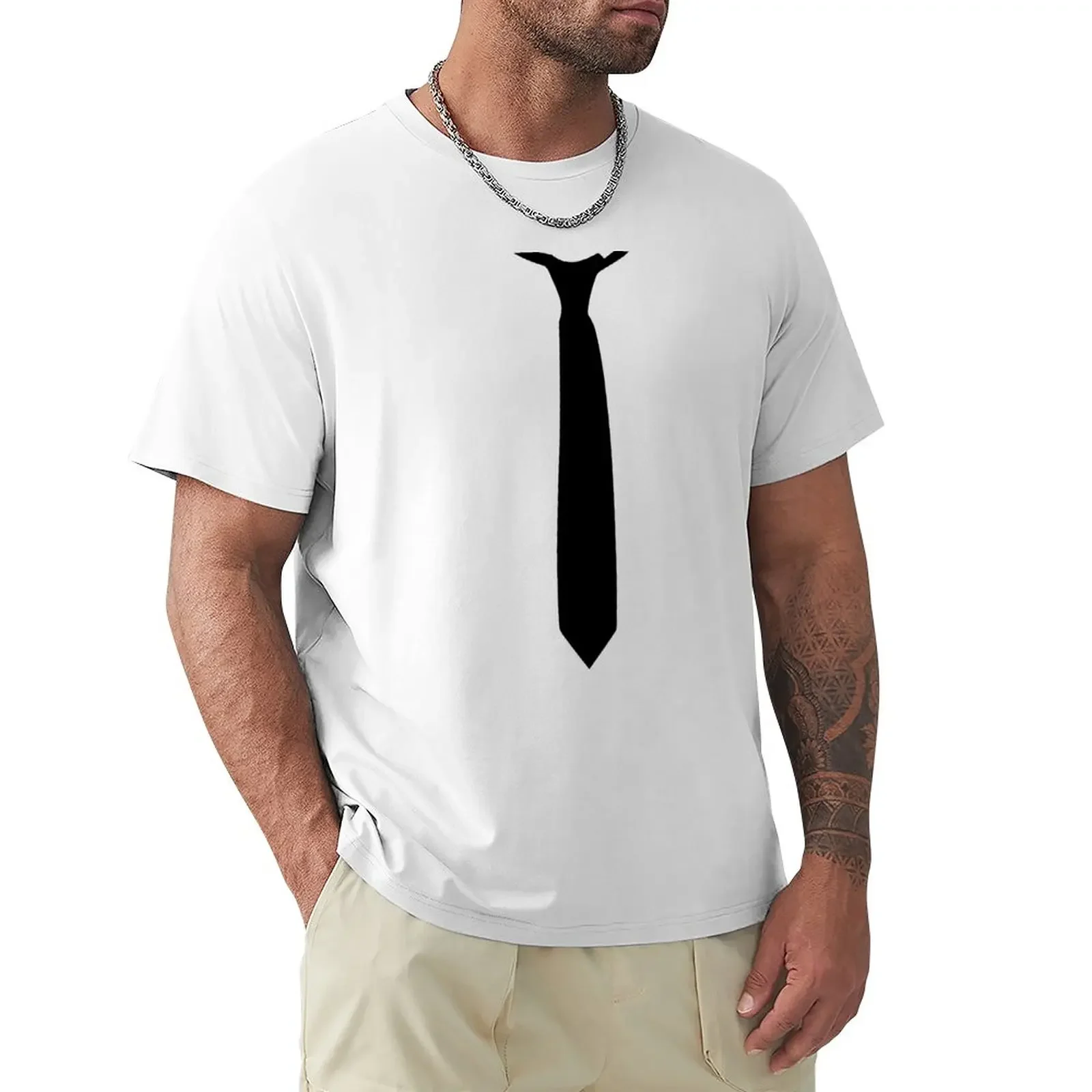 Black Tie Necktie Formal Office Prom Receptions Gift T-Shirt graphics vintage fitted t shirts for men