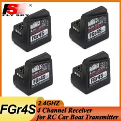 1/2/4PCS Flysky FGr4S 4CH Built-in Single Antenna Bidirectional PWM/PPM/IBUS Output Receiver for FS-FG4 NB4 PL18 RC Transmitter