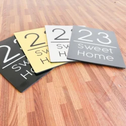 HD UV printing outdoor material composite metal aluminum fence house wall decoration house number room number street name plaque