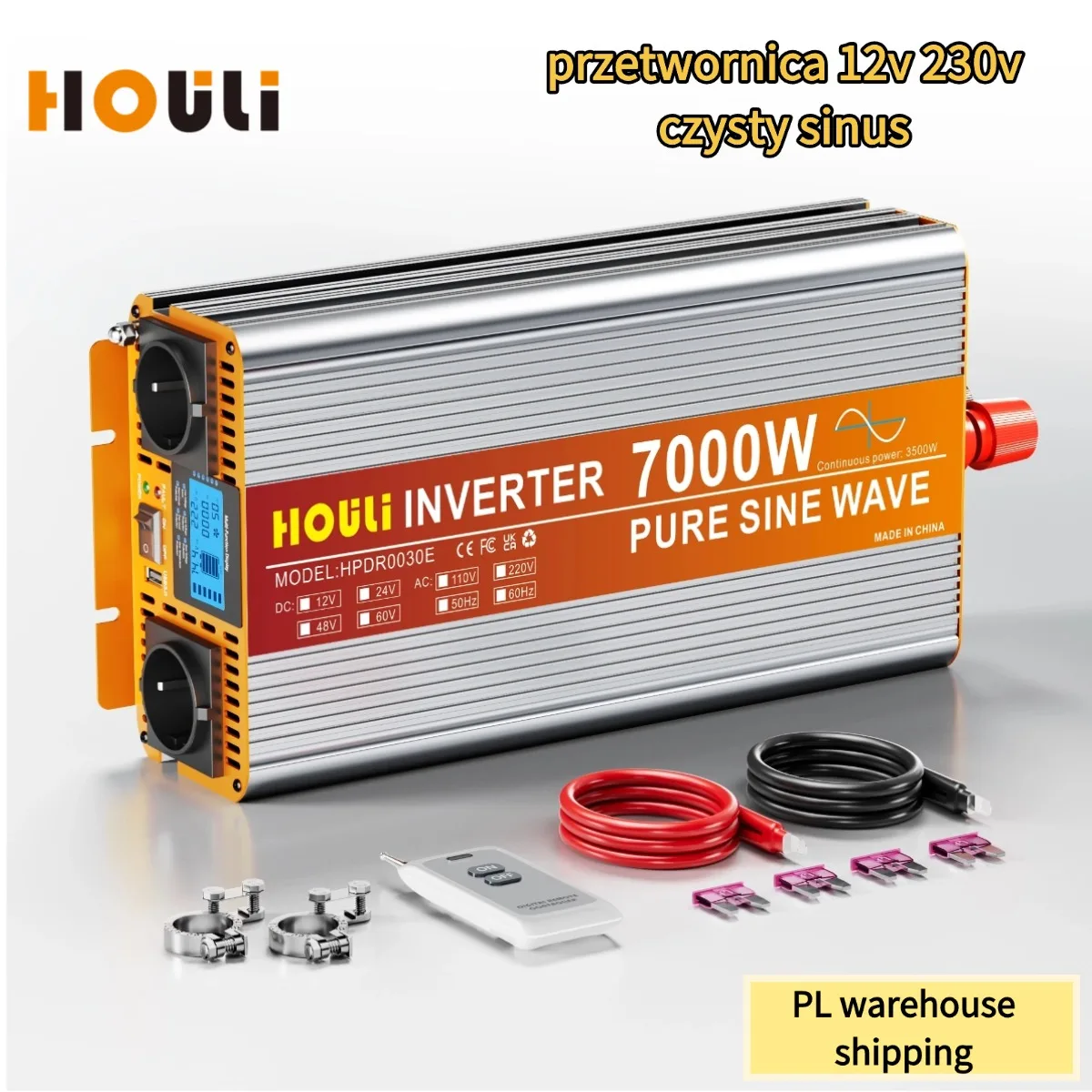 Onduleur sinusoïdal pur 12V→230V |   нв vauр 12V 220V Чисти© Синус |   Czysty Sinus Przetwornica