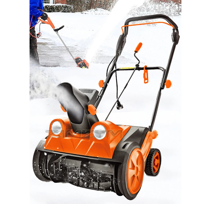 Electric SnowPlow 2400W Snow Thrower Snow Blower with Auxiliary Handle Hand Push Snow Plow  Road Greenhouse Snow Removal Machine