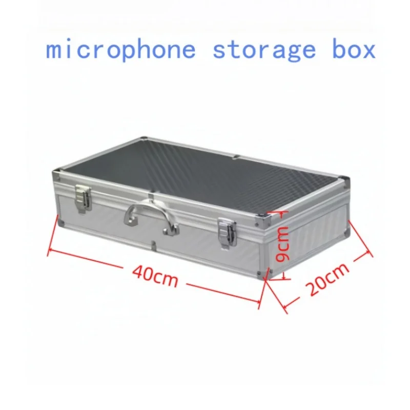 1 Piece, 2-Pack Handheld Microphone Carrying Case, Extended Wireless Microphone Storage Box, Portable Microphone Case for Performances, Microphone Storage Box with Aluminum Alloy Frame Design, Wireless Microphone Flight Case, Microphone Box with Aluminum Alloy Frame Design, Ktv Microphone Storage Box.