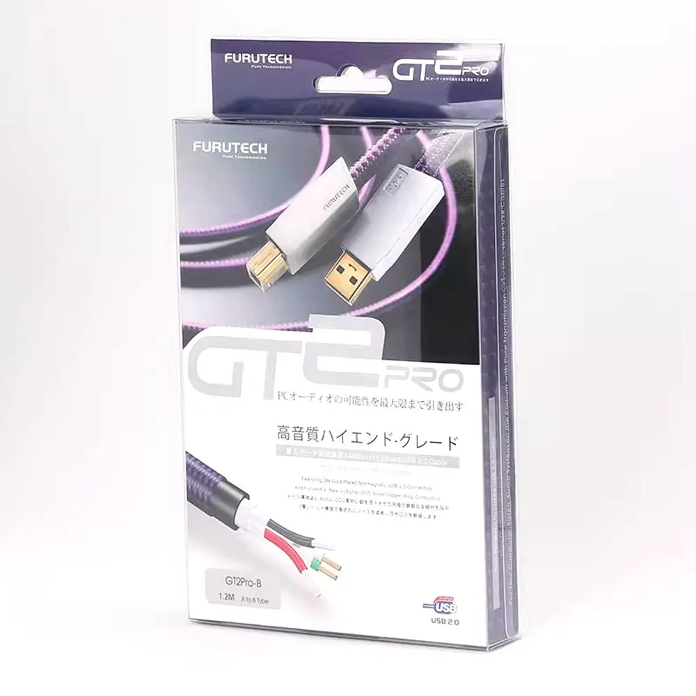 Nowy japoński Furutech GT2 Pro flagowy pojedynczy kryształ miedź posrebrzany 2.0 kabel USB A-B kwadratowy Port kabel Audio — zdjęcie produktu 4