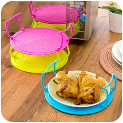 Multifunction Microwave Plate Stacker Steaming Food Tray Racks with Handle Frige Storage Rack Kitchen Accessories Cooking Tools