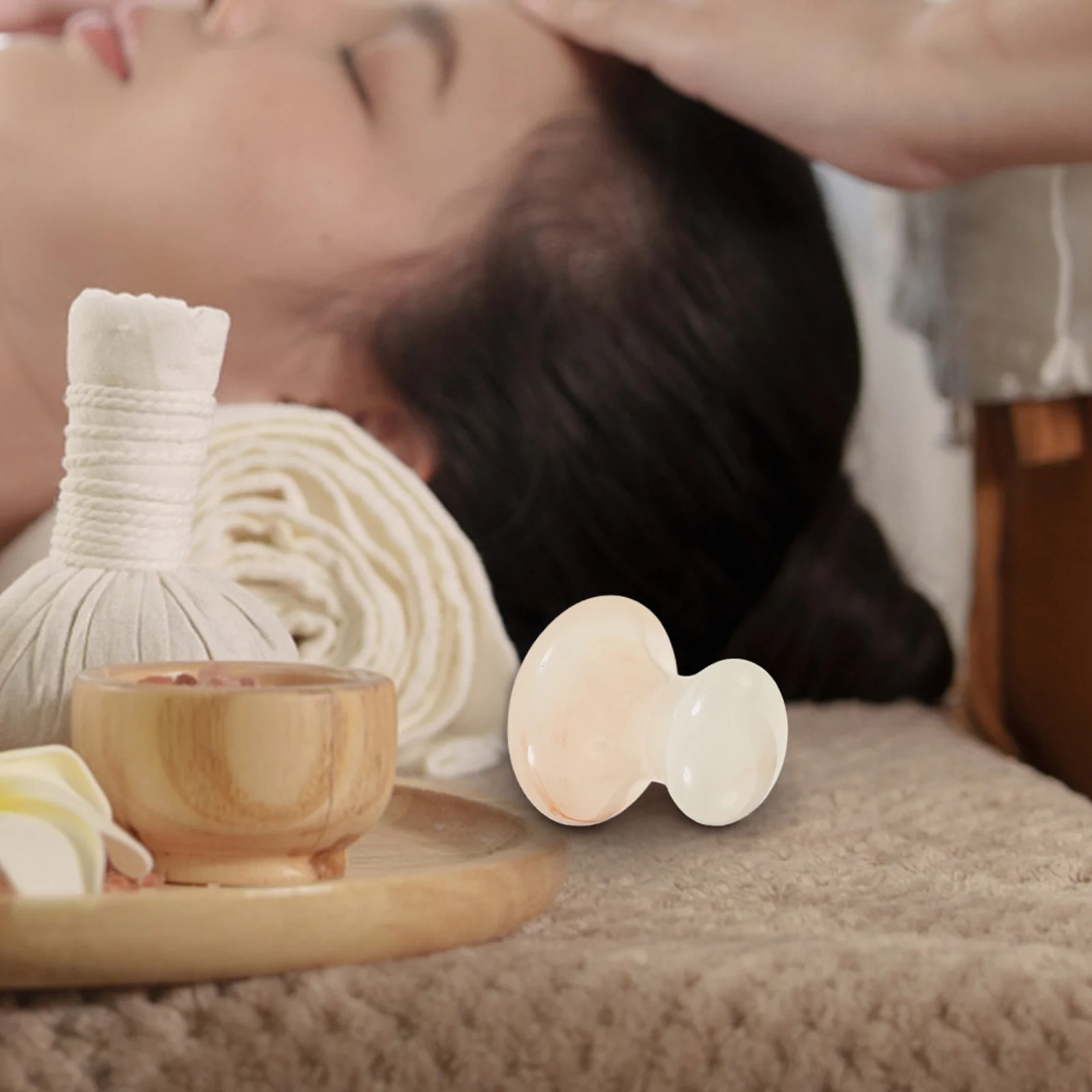 

2pcs Facial Massage Tools Mushroom Shaped Resin Massager For Face Spa Skincare Routine Home Office Gift Ornament Decor