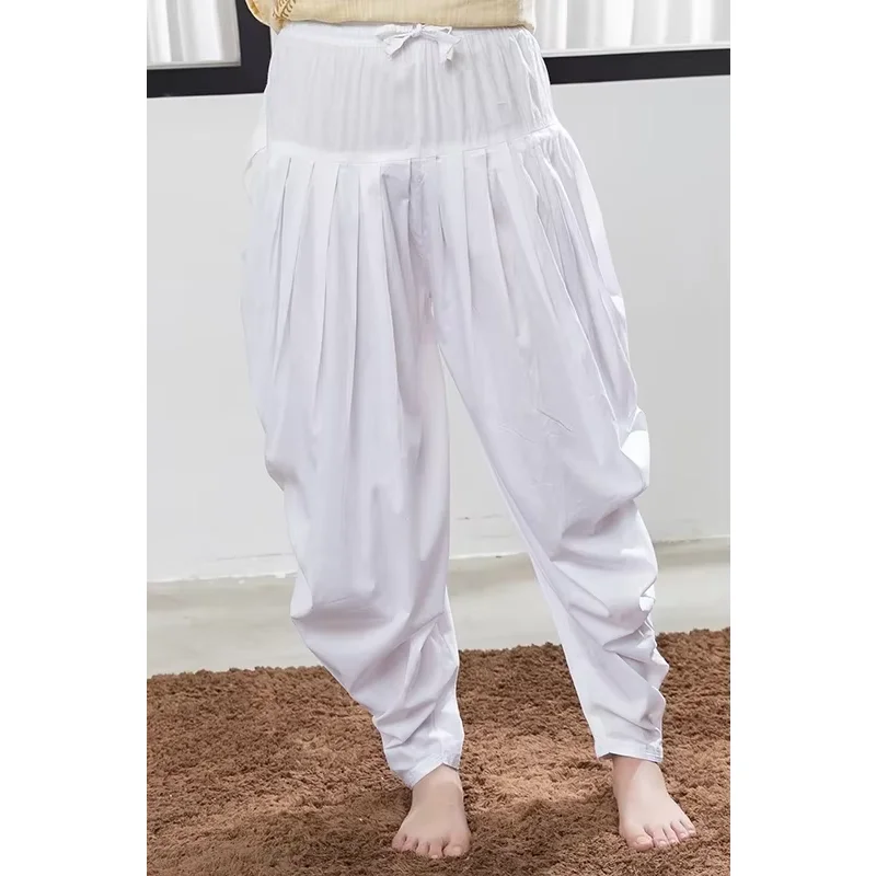Indian Punjabi Pants Trousers Shalwar India Spring and Summer Pants Multicolor Cotton Radish Pant Pleated Salwar - view 5
