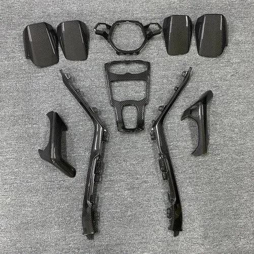 Real Dry Carbon Fiber Car Interior Center Cover Set for Huracan LP610-4 LP580-2 2015-2022 Air Conditioner