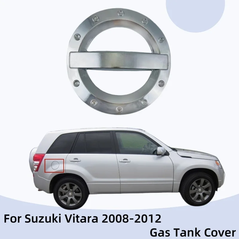 

Car Stickers Cars Accessories Decorate Car Exterior Chrome For Suzuki Vitara 2008 2009 2010 2011 2012 Gas Tank Cover trim