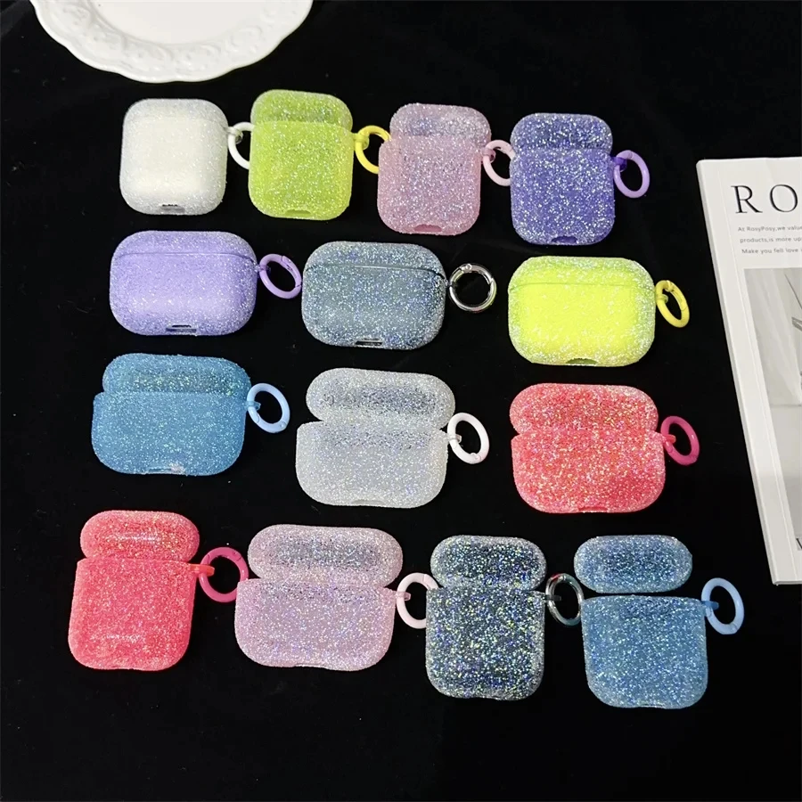 New For Airpods 5 2026/Pro 3/Pro 2/4/3/2 Glitter Rhinestone Case Bling Matte Protective Funda Airpods Bluetooth Earphone Bag