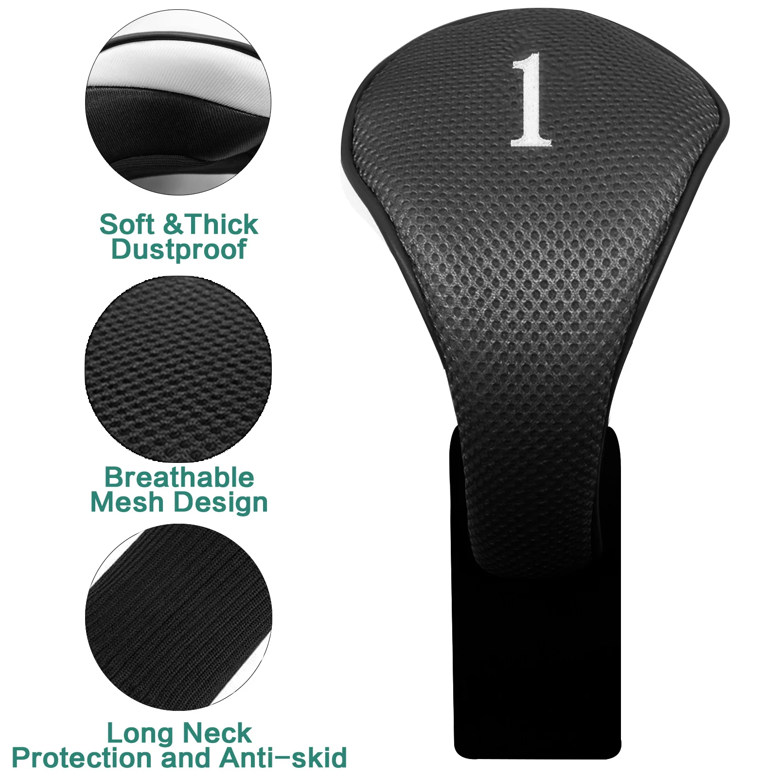 4 عبوات من أغطية رأس نادي الجولف لهجينة وودز - علامة أرقام قابلة للتبديل تناسب جميع الرجال والنساء الخشبية الهجينة 3 5 7 X