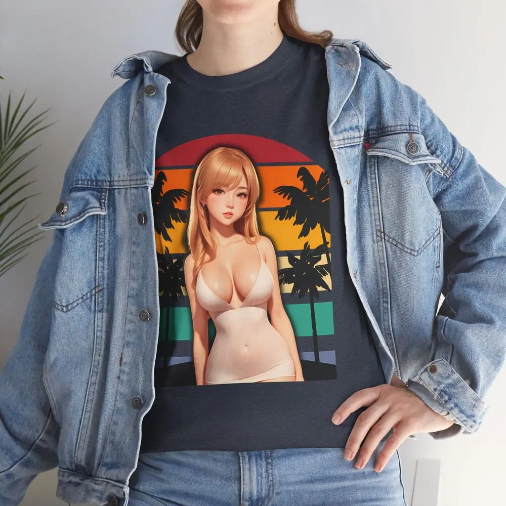 Seductive Anime Waifu T-Shirt – Sexy Anime Girl for Weebs, Otaku, & Senpai