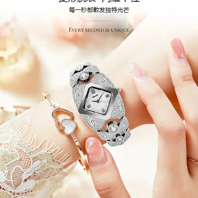 Orologio da polso al quarzo da donna elegante alla moda Orologio dorato di lusso originale per orologi da donna impermeabili in acciaio inossidabile da donna