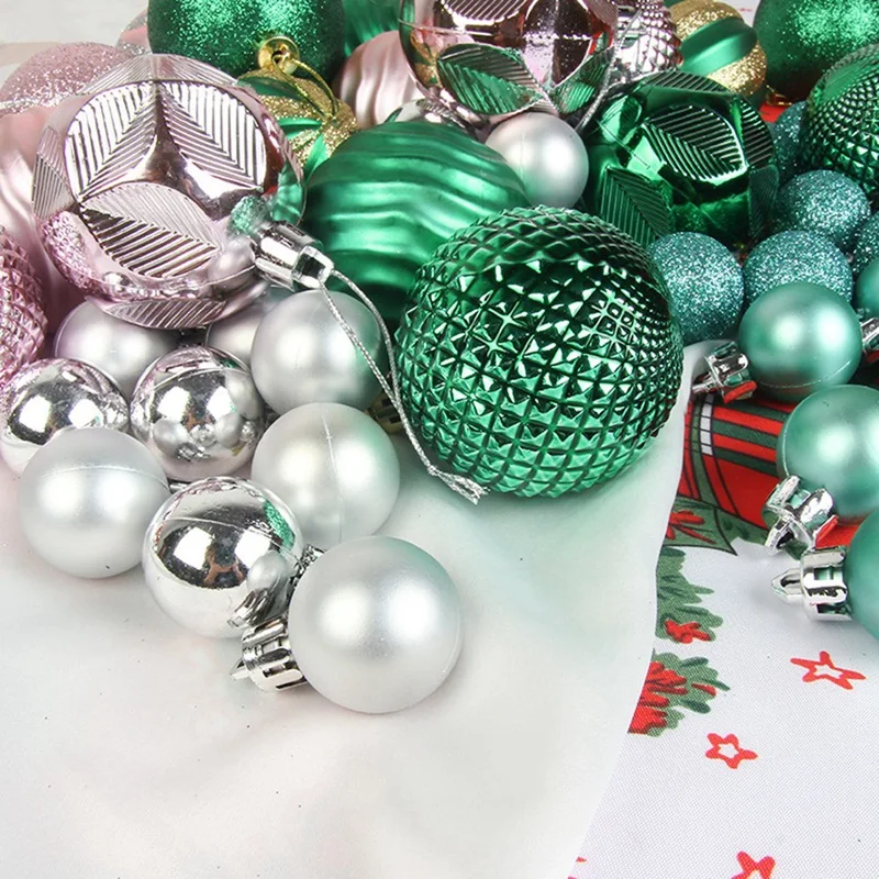 Bolas de Navidad de colores surtidos, adornos para árboles de Navidad, decoraciones colgantes para árboles, regalo de Año Nuevo