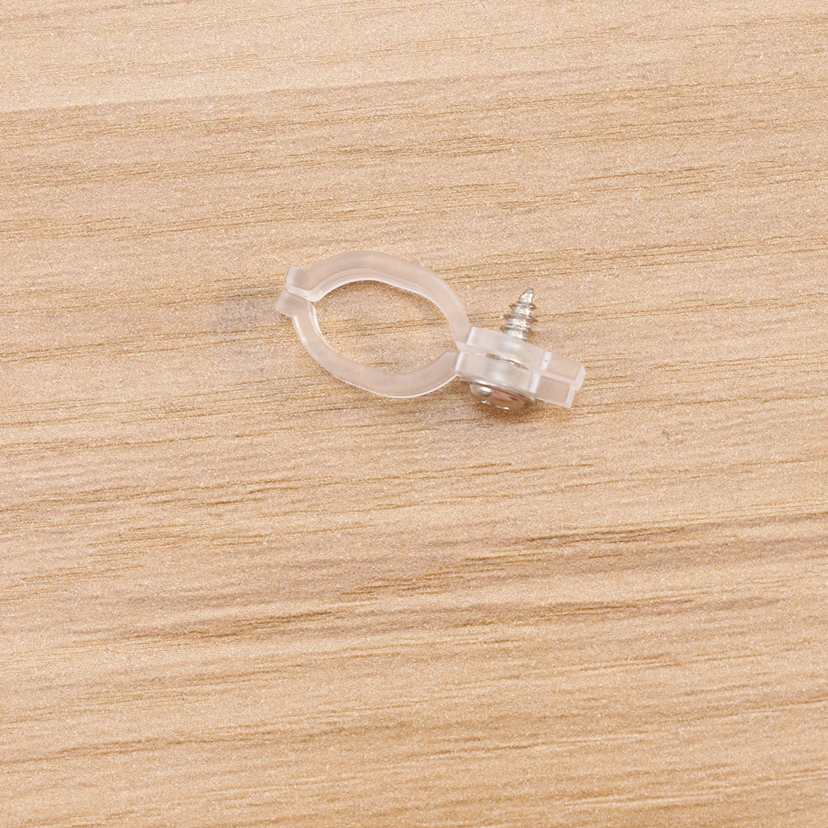 

200Pcs LED Strip Light Fixing Clips Transparent Mounting Brackets Screws Plastic Retaining Clip for Cabinet Wardrobe Bookcase