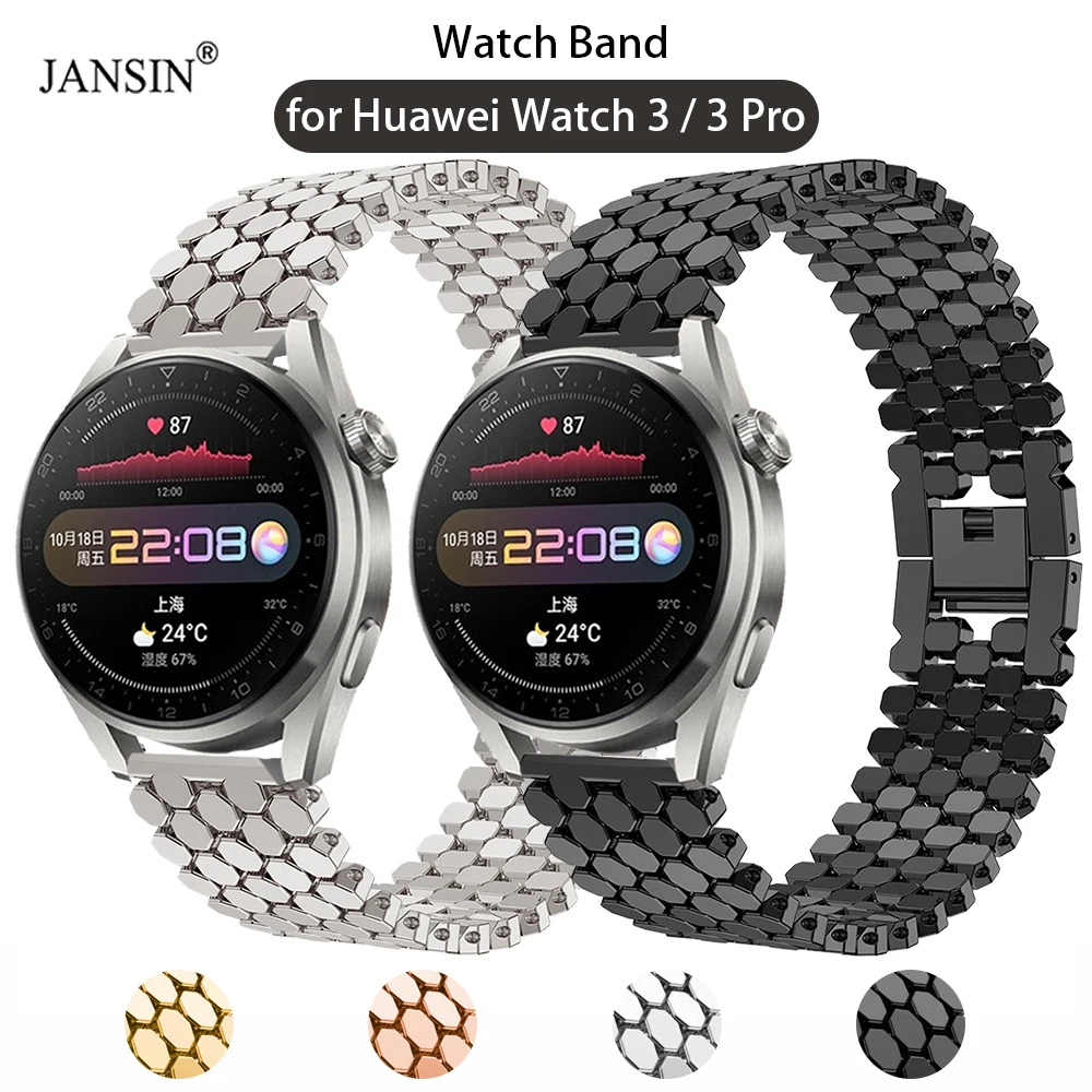 Metall gürtel Uhren armband für Huawei Uhr 3 Pro Armband Ersatz Armband für Huawei 3pro Band Armband Correa Zubehör