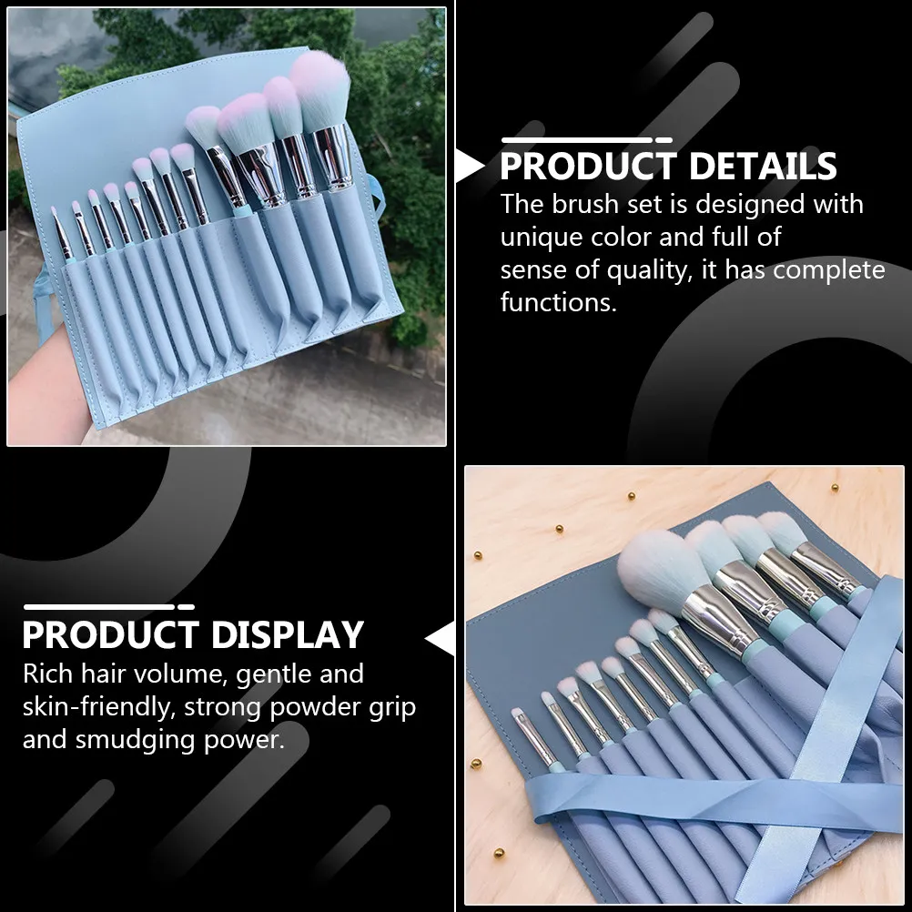 

12Pcs Premium Makeup Brush Set Professional Cosmetics Tools for Eyeshadow Foundation Concealer Blending Face Contouring Women