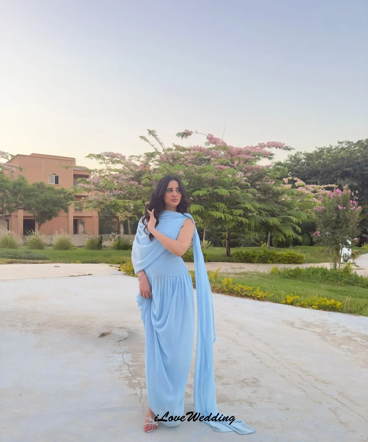 Blue Chiffon Elegant Prom Dresses 2025 Pleated Evening Dresses Wedding Party Dress For Women Guest Formal Gowns Gala Customized