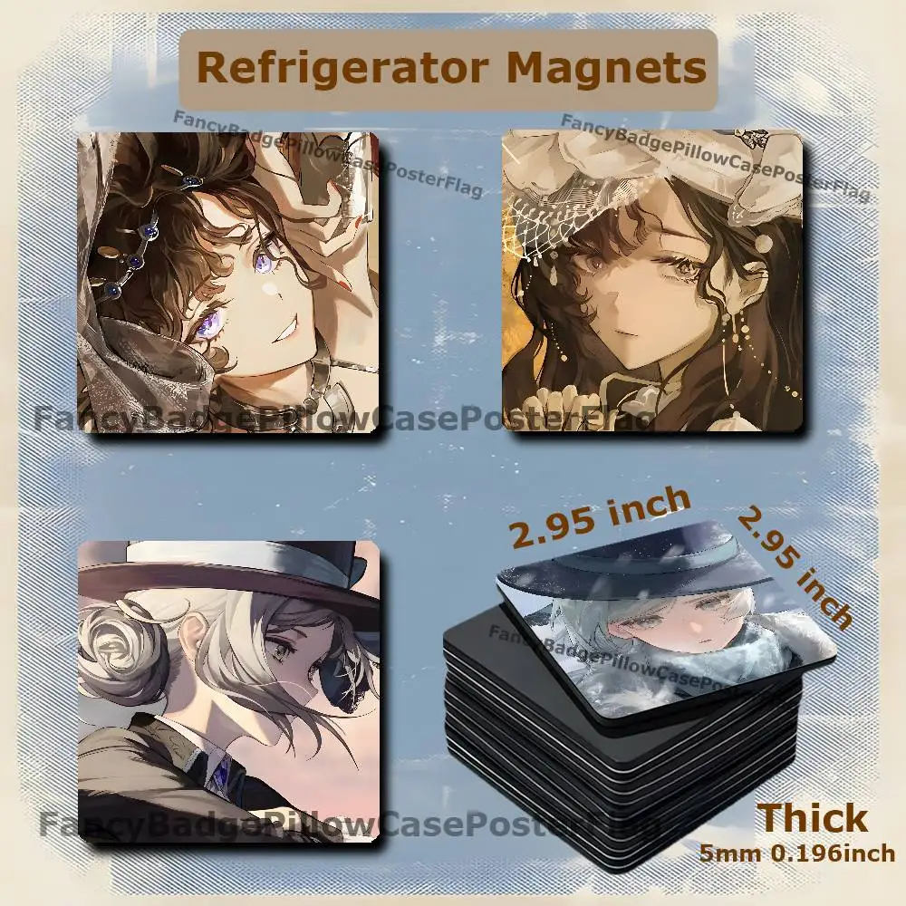 R-Reverse 1999 Game 75mm Frigerator Magnet Square Stickers Personalize Fridge Refrigerator Wall Door Decoration