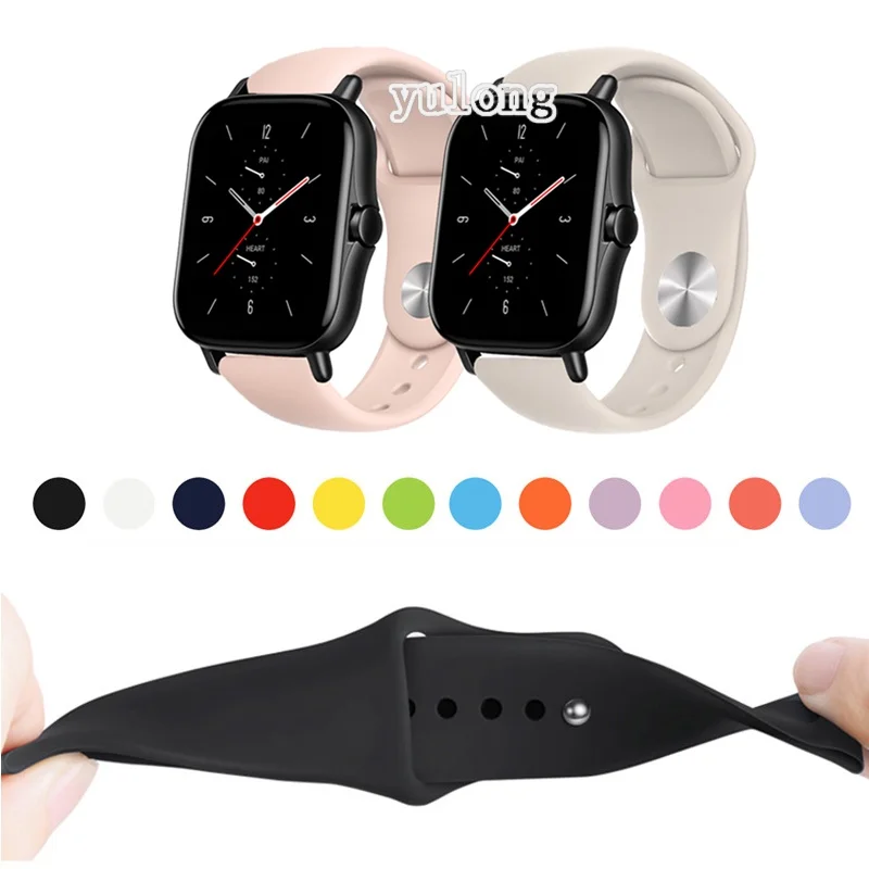 

Soft Silicone Watch Band Strap for Huami Amazfit GTS2 GTS4 mini GTS3 GTS2e Neo GTS 2 3 4 2e