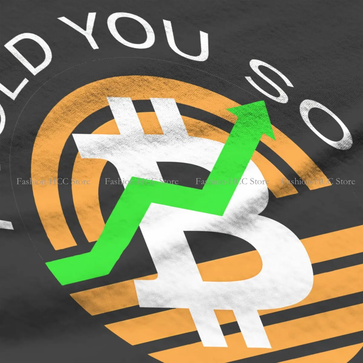 Camisetas de poliéster I tell You So Bitcoin para hombre, camiseta personalizada con flecha, ropa Hipster