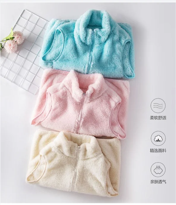 

2025 Autumn Winter Polar Fleece Vest Women Coat High Collar Zipper Sleeveless Jacket Warm Coral Velvet Vest Female Waistcoat