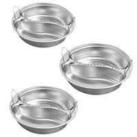 Divided Food Steamer Tray Food Pan Multifunctional Kitchen Utensils Stainless Steel Steaming Basket Food Holder Rice Steamer