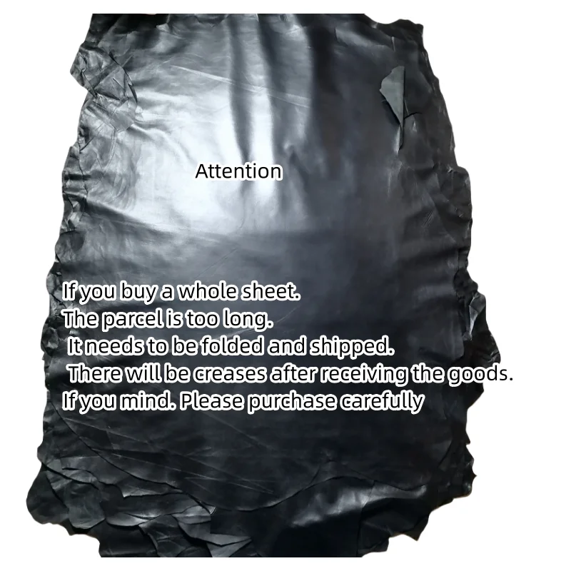 Soft Black Sheep Skin Material, DIY Handmade Leather Clothing, Leather Goods, Genuine Material, 0.5mm