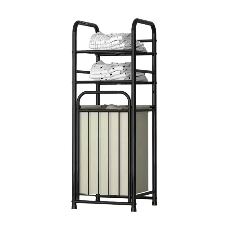 

Корзина для грязной одежды Корзина для грязной одежды Стойка для хранения слоев Сращивание кованого железа Ванная комната Стойка для стирки Многофункциональная