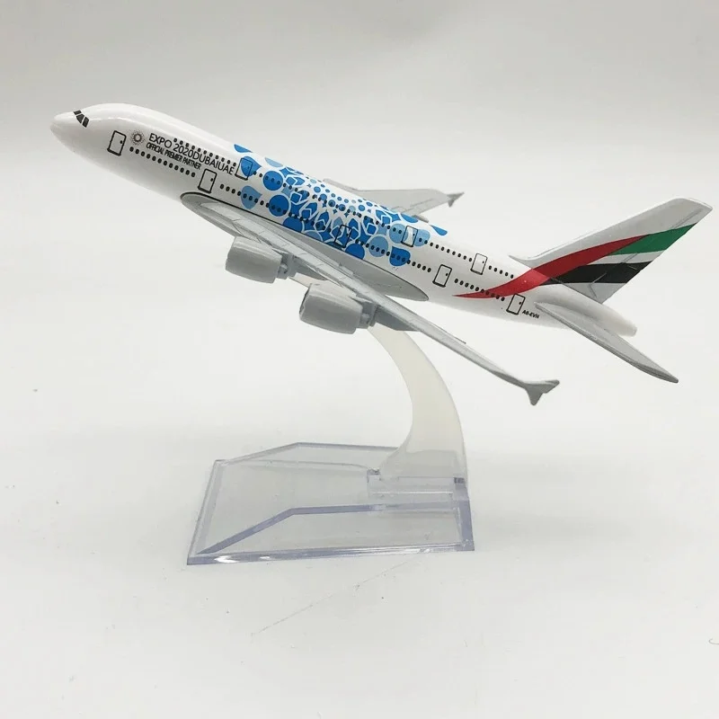 

A380 A-380 модель самолета из сплава, масштаб 1:400, игрушки, детская модель самолета, 16 см, коллекция Expo, дисплей, бутик, украшение