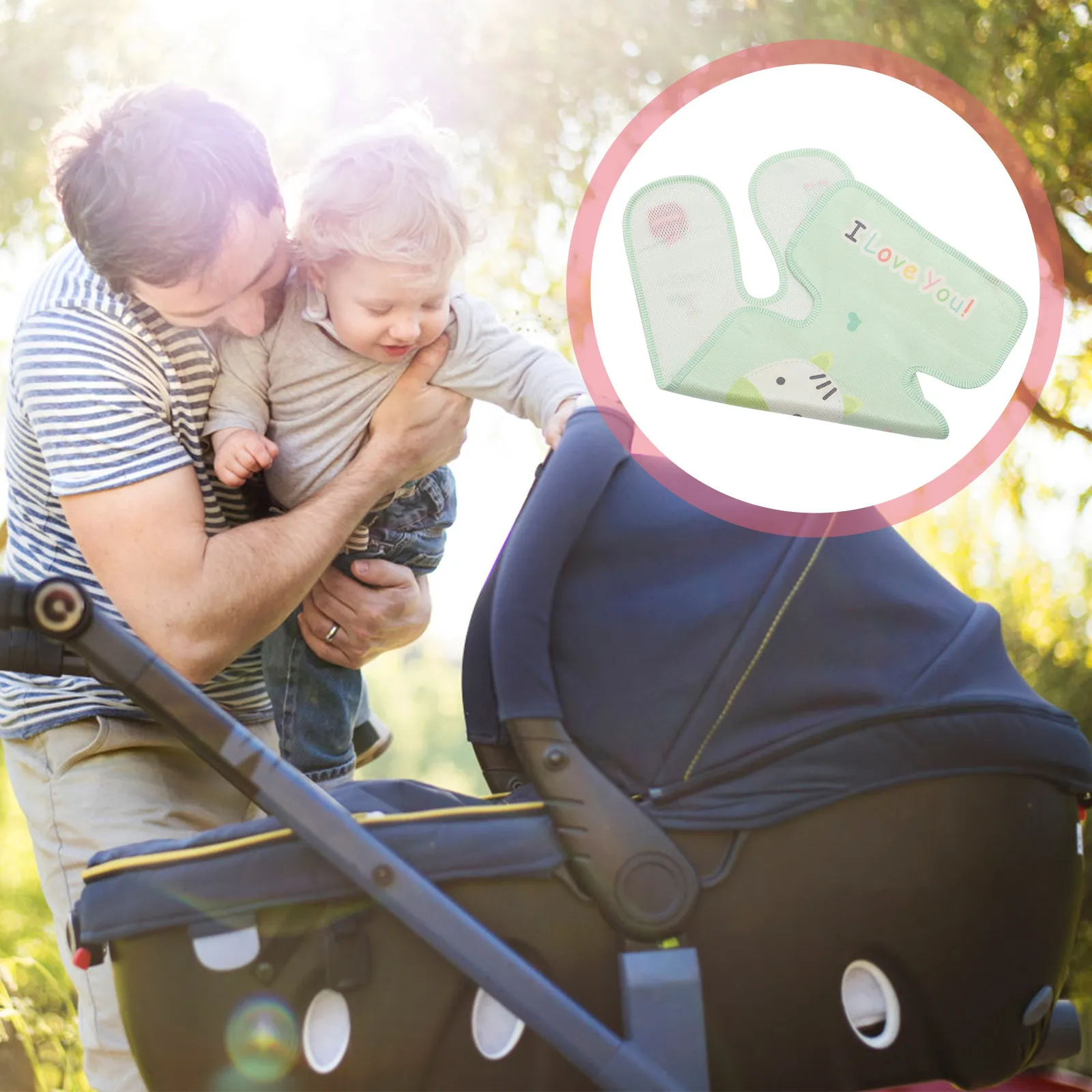 

Baby Stroller Ice Silk Seat Cushion Lightweight Breathable Cooling Pad Foldable Soft Comfortable Summer Newborn Stroller Mat