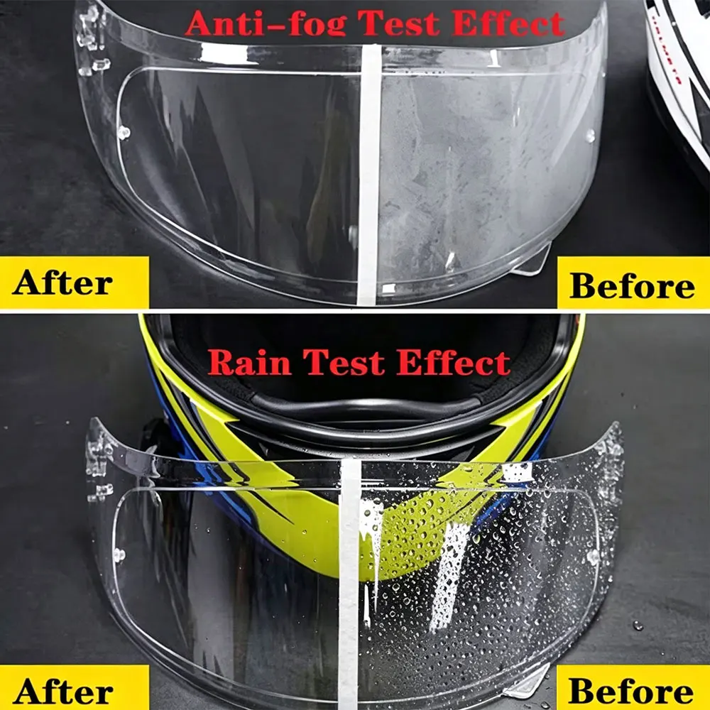 Universal Helmet Clear Rainproof Film Anti-Fog Film Helmet Lens Nano Coating Sticker Motorcycle Rainy Safety Driving Accessories