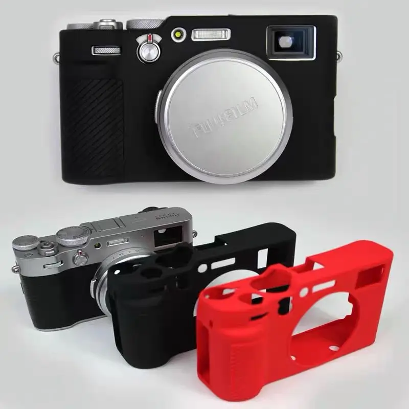 

Rubber Silicon Armor Skin Case Body Cover Protector for Fujifilm X100V Fuji X-100V Digital Camera Shell Protective Video Bag