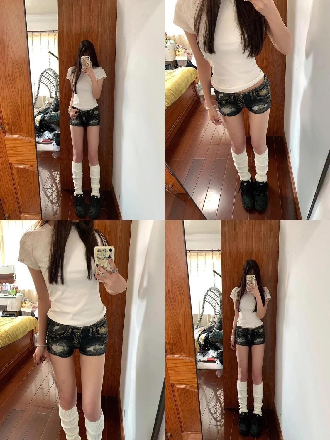 Amerikaanse vintage Y2K korte jeans dames casual streetwear noodlijdende patchwork rits bodycon sexy lage taille nieuwe collectie korte