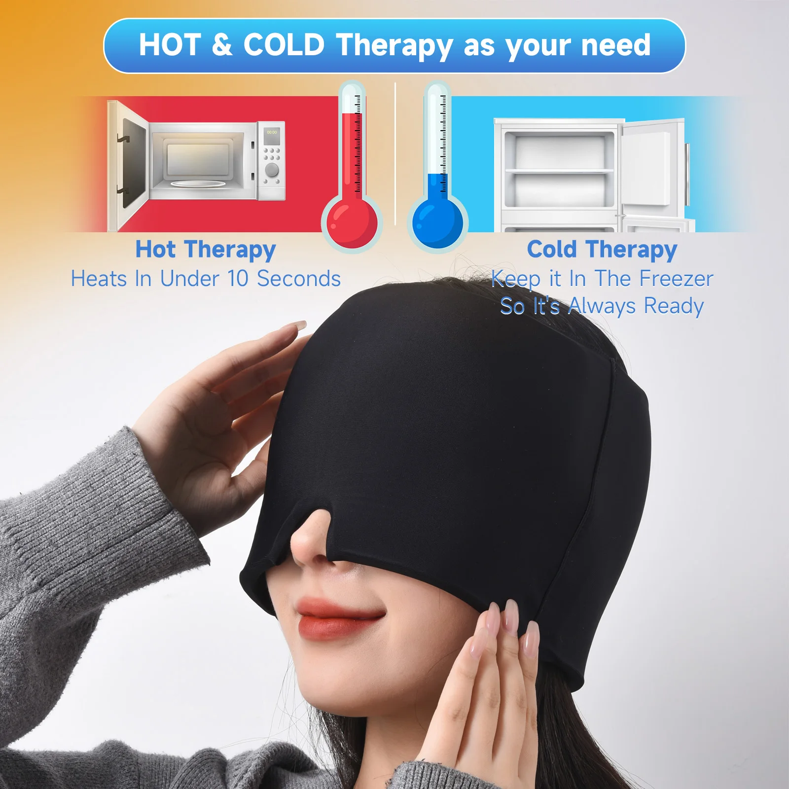 Kakiro-cold and hot compress headband for cervical vertebra, relieve eye fatigue and relax gel mask