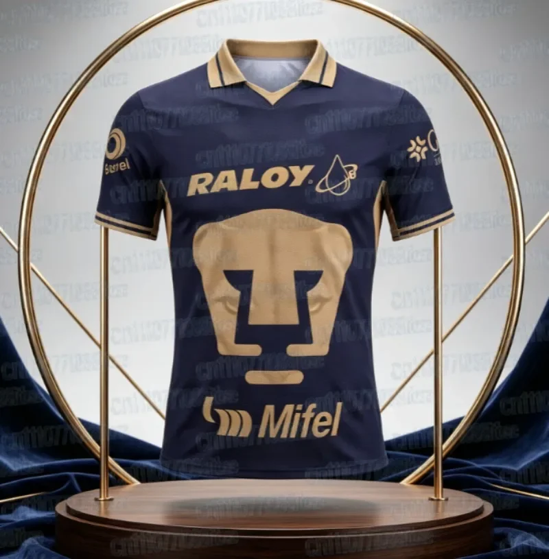 2026 UNAM 3D Print Football Jersey Men Women Summer Sports Oversize T-shirt Breathable Quick Drying Streetwear FamilyMatching