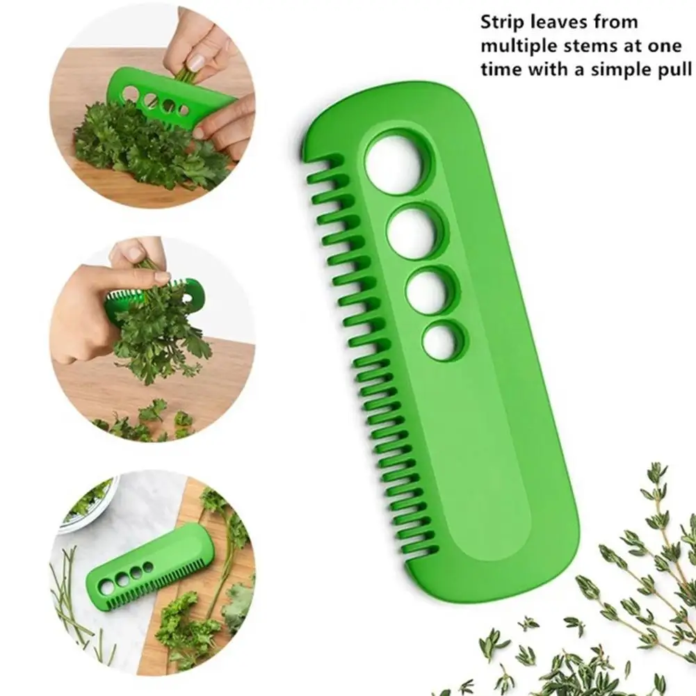 1Pc Vegetable Herb Eliminator Kale Oregano Parsley Comb Stripper Looseleaf Household Kitchen Gadgets Cilantro Portable Tool F9H3