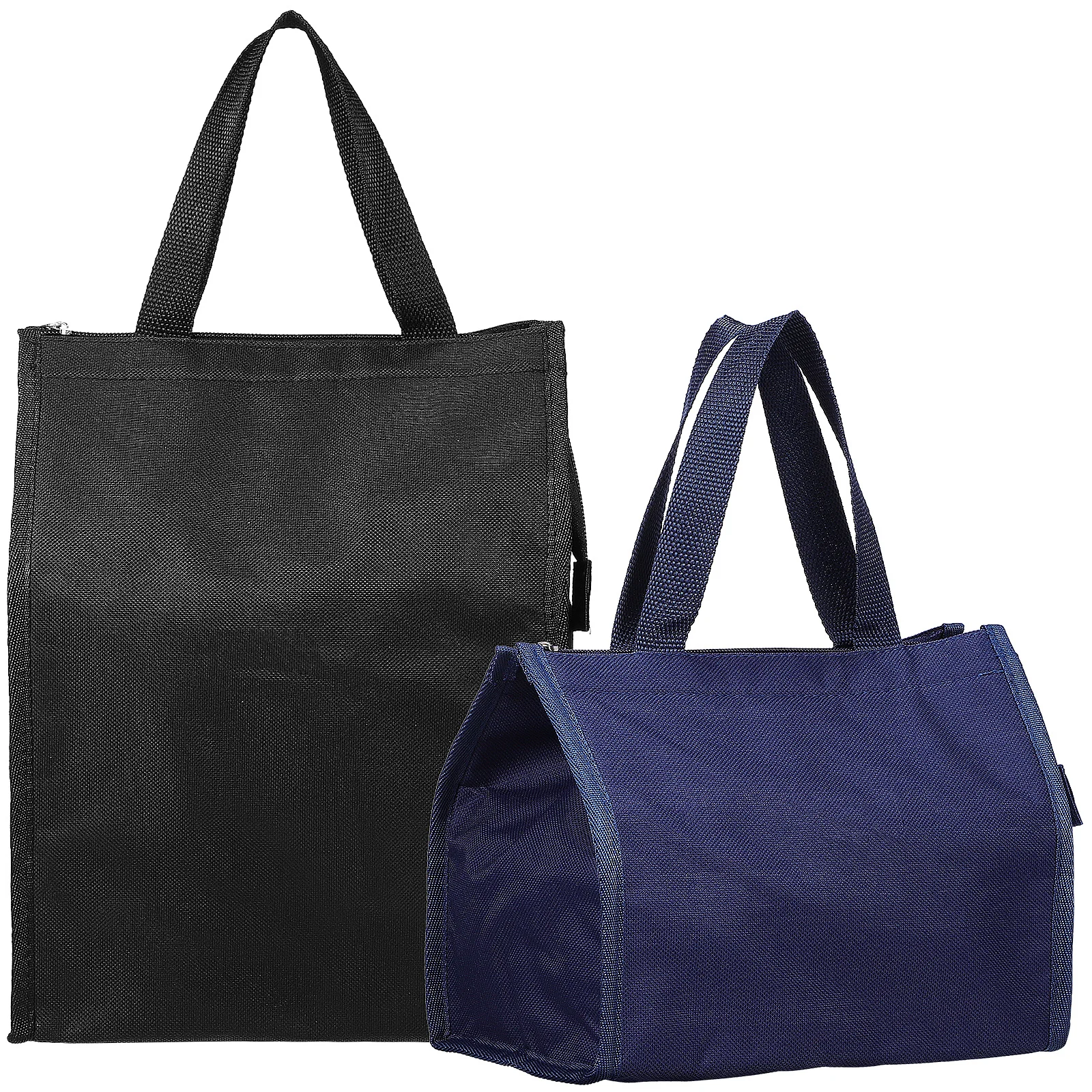 

2 pcs Insulated Lunch Bags Bento Bag Large Capacity Aluminum Film Reinforced H Cooler Bag Travel Box Picnic Tote