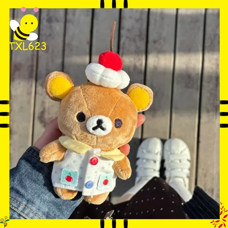 

Rilakkuma Cute Bear Keychain Backpack Pendant Bag Charm Car Keyring Gift Keychain Decoration Car Ornament Toys Peripheral Gifts