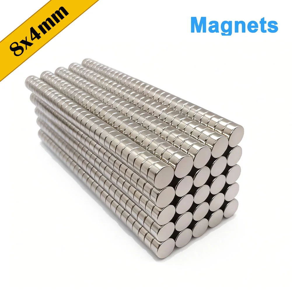 Magneti Super Potenti Magnete Rotondo Magnete Al Neodimio Magnete Ndfeb Magneti Forti Disco Magnetico Permanente Imanes Fai Da Te 8X4Mm