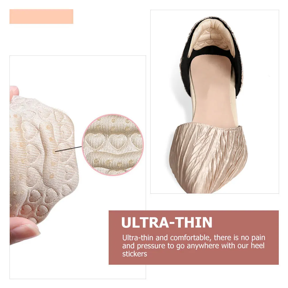 

6 Pairs Anti Pads High Heels Cushions Self Adhesive Shoe Liners Elastic Fabric Breathable Wear Resistant for