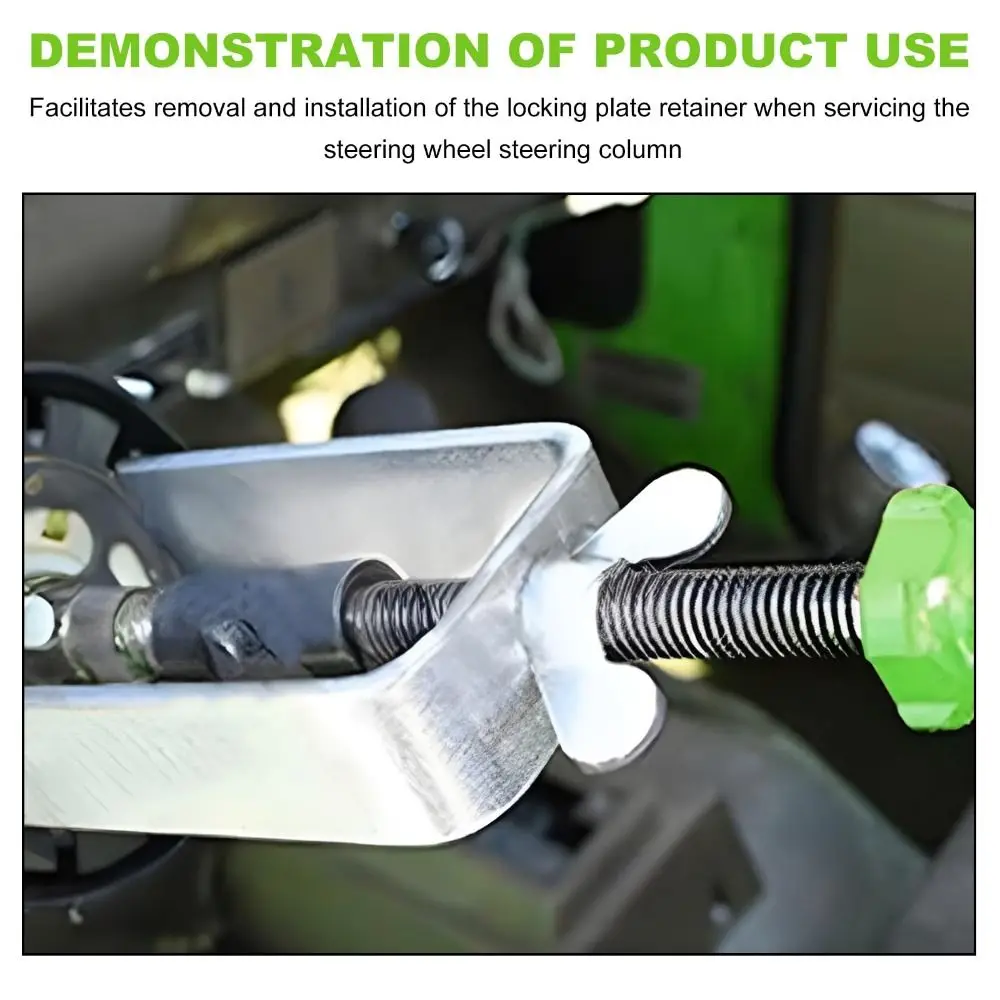 

Universal Steering Wheel Lock Plate Tool Heavy Duty Adjustable Tool Steering Wheel Puller Universal Tool Steel Splitter