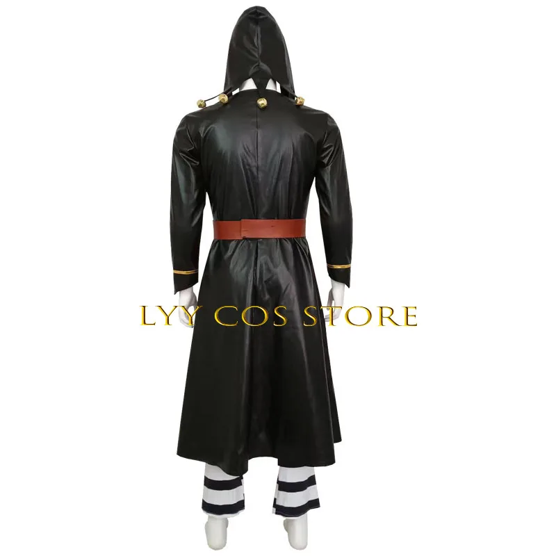 JoJo's Ives Arre Adventure Cosplay Costume pour Homme, Perruque Nero Possible, Uniforme, Pantalon à Capuche, Tenue de ixd'Halloween, Anime Wind